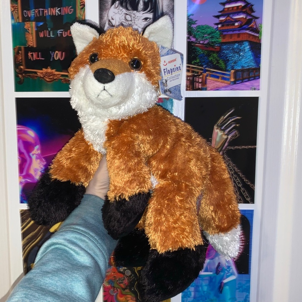 aurora fox plushie, NWT